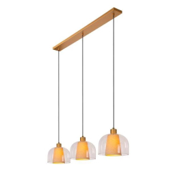 Lucide GUNHILD - Pendant light - 3xE27 - Transparant