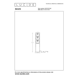 Lucide SUUS - Stojací lampa - 3xE27 - černá