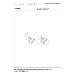 Lucide FILOX stropní bodové svítidlo 2xE27 černá