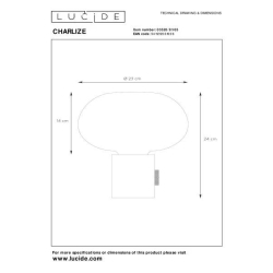 Lucide 03520/01/65 CHARLIZE lampa stolní E27/40W 