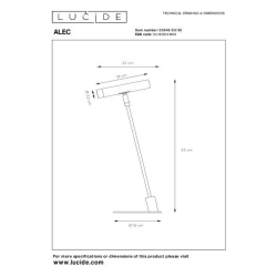 Lucide ALEC - Stolní lampa - LED Dim. - G9 - 1x3W 2700K - Včetně výměnných stínidel - Černá