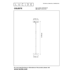 Lucide CELESTE - Stojací lampa - Ø 28 cm - LED Rozm. - 1x21W 2700K - Bílá