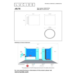 Lucide JELTE  nástěnné svítidlo koupelnové G9/33W