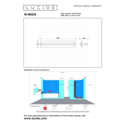 Lucide WANDA - Nástěnné svítidlo Koupelnové - LED - 1x15W 3000K - IP44 - Transparent