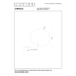 Lucide CIRKELIS - Stolní lampa - LED Dim. - 1x24W 3000K - Černá