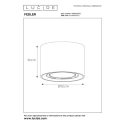 Lucide 09921/12/31 FEDLER svítidlo stropní  bílá