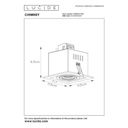 Lucide 09926/01/30 CHIMNEY svítidlo zápustné GU10 50W černá