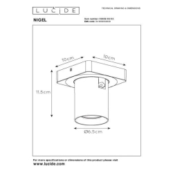 Lucide NIGEL stropní reflektor GU10/5W mosazný