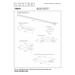 Lucide TRACK Startovací sada - 1-okruhový Systém osvětlení kolejí - 2 metry - Bílá