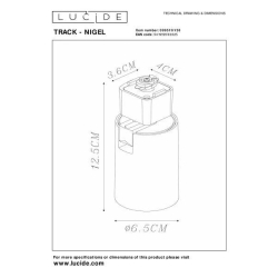 Lucide TRACK NIGEL bodové svítidlo 1xGU10 černá
