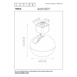 Lucide TRACK FAVORI Track spot - 1-okruhový systém osvětlení kolejí - 1xGU10 - bílý (prodloužení)