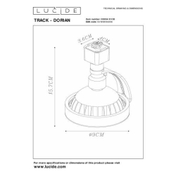 Lucide TRACK DORIAN bodové svítidlo 1xES111 černá