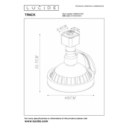 Lucide TRACK DORIAN Track spot - 1-okruhový Systém osvětlení kolejí - 1xES111 - White (Extension)