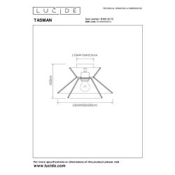 Lucide TASMAN stropní svítidlo Ø 32 cm 1xE27 přírodní