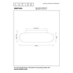 Lucide SENTINO - stropní svítidlo - Ø 30 cm - 3xG9 - Taupe