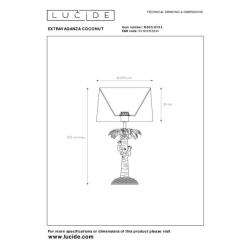 Lucide COCONUT stolní lampička E27/40W H50cm zlatá / Green