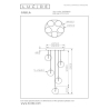 Lucide GISELA - Závěsné svítidlo - Ø 48 cm - LED Rozm. - 5x3,8W 2700K - Transparentní
