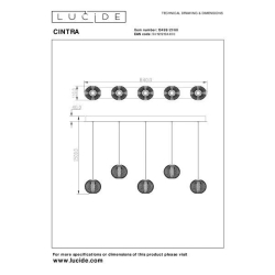 Lucide CINTRA - Pendant light - LED - 5x4,7W 2700K - Transparant