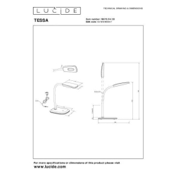 Lucide TESSA - Stolní lampa - LED Dim. - 1x3,2W 3000K - Černá