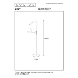 ZOZY stojací lampa Led 3W černá