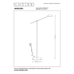 ANSELMO stojací lampa Led  9W černá