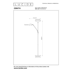 LUCIDE 19791/24/02 ZENITH LED STOJACÍ LAMPA