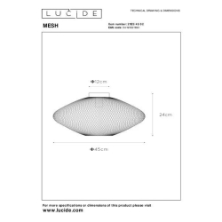 Lucide MESH Stropní svítidlo E27/40W