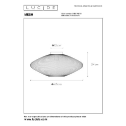 Lucide MESH Stropní svítidlo E27/40W