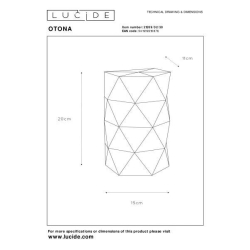 Lucide OTONA - nástěnné svítidlo - Černá 21209/02/30