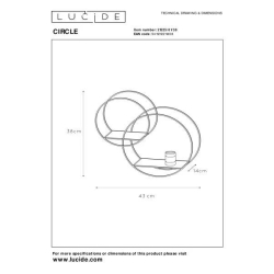 Lucide CIRCLE nástěnné svítidlo E27/40W černé/zlaté