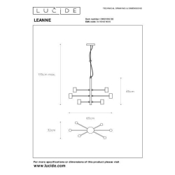 Lucide 21421/06/30 LEANNE svítidlo závěsné 6xE27/60W 