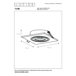 Lucide 22955/01/30 TUBE svítidlo bodové zápustné Ø9.2cm černá