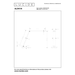 Lucide ALDWIN - Stolní lampa - LED Dim. - 1x8W 2800K/6500K - Černá