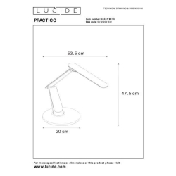 Lucide 24657/10/30 PRACTICO lampa stolní LED  10W H 475cm černá