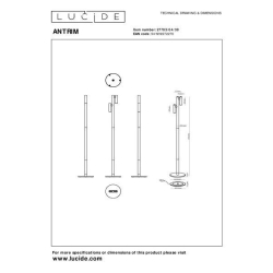 Lucide ANTRIM - Dobíjecí stojací lampa na čtení Vnitřní/venkovní - Baterie/baterie - LED Dim. - 2x2,2W 2700K - IP54 - S 