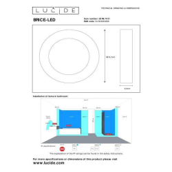 Lucide 28116/11/31 BRICE-LED svítidlo stropní Dim 8W