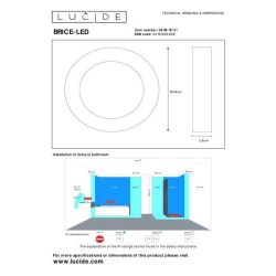 Lucide 28116/18/31 BRICE-LED svítidlo stropní Dim 11W