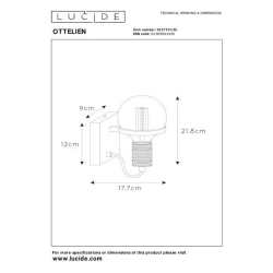 Lucide 30271/01/30 OTTELIEN lampa nástěnná E27/60W 