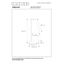 Lucide GREGORY stolní lampa 1xE27 krémová