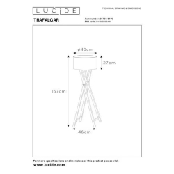 Lucide TRAFALGAR - Stojací lampa - 1xE27 - Natural