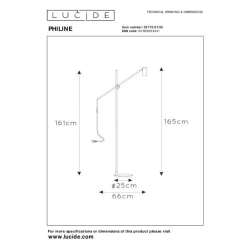 Lucide 30772/01/30 PHILINE stojací lapma GU10 35W černá/zlatá