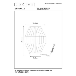 Lucide CORDULLE - Stolní lampa - 1xE27 - Šedá