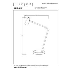 Lucide STIRLING - Dobíjecí stolní lampa - Baterie/baterie - LED Dim. - 1x3W 2700K - 3 StepDim - Bílá