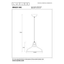 Lucide MosazY-BIS - závěsné svítidlo - Ø 31 cm - Černá 43401/31/30