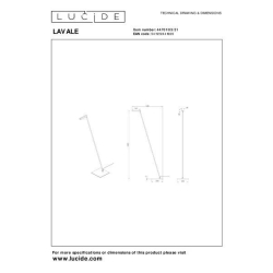 Lucide LAVALE - Stojací lampa na čtení - LED Dim. - 1x3W 2700K - Bílá