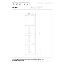 Lucide MENNO - Stojací lampa - 1xE27 - Černá