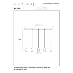 Lucide EVORA - Pendant light - ? 10 cm - 5xGU10 - Taupe