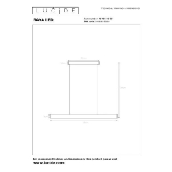 Lucide RAYA LED závěsné stropní svítidlo 1x36W 2700K černá