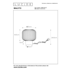 Lucide 45586/20/33 MALOTO lampa stolní E27 