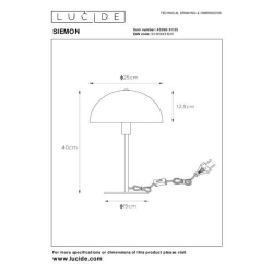 SIEMON stolní lampička E14/40W modrá